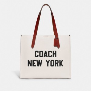 Multicolor Men Coach Relay With Graphic Polished Pebble Leather Tote Bag | AU_CH30715