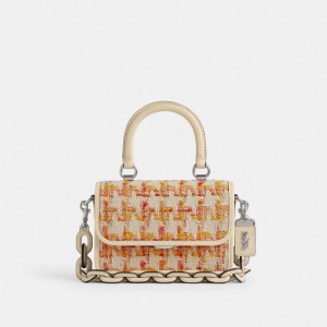Multicolor Women Coach Rogue Top Handle In Tweed Glovetanned Leather Handbag | AU_CH35349
