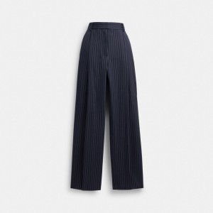 Navy Women Coach Wide Leg Trousers | AU_CH81842