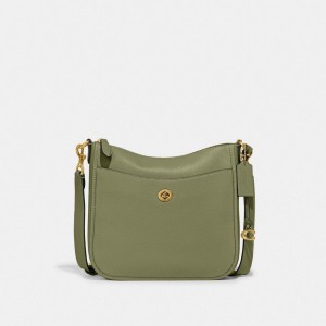 Olive Women Coach Chaise Brass Crossbody Bags | AU_CH91180