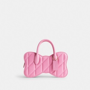 Pink Women Coach Bow With Quilting B4 Crossbody Bags | AU_CH16005