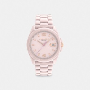 Pink Women Coach Greyson 36 Mm Blush Watches | AU_CH20003