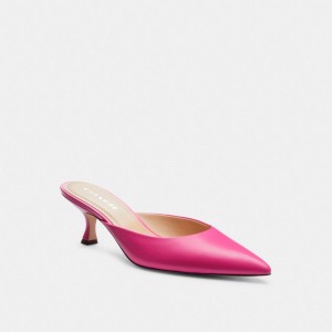 Pink Women Coach Renn Bright Fuschia Mules | AU_CH21672