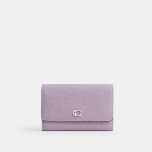 Purple Women Coach Essential Medium Flap In Colorblock Large Wallets | AU_CH39734