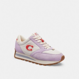 Purple Women Coach Runner Soft Sneakers | AU_CH44881