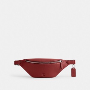 Red Men Coach Charter Belt 7 Polished Pebble Leather Belt Bags | AU_CH84446