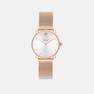 Rose Gold Women Coach Elliot 28 Mm Watches | AU_CH15574