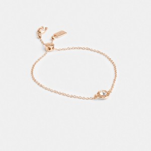 Rose Gold Women Coach Halo Tea Slider Bracelets | AU_CH81533