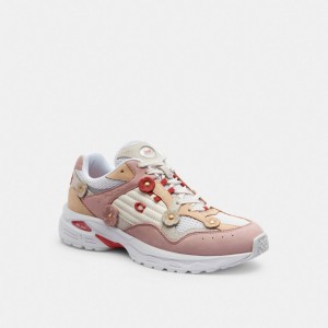 Rose Women Coach C301 With Tea Light Sneakers | AU_CH74571