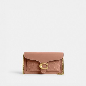 Rose Women Coach Tabby Chain In Signature Leather Patent Leather Crossbody Bags | AU_CH28778