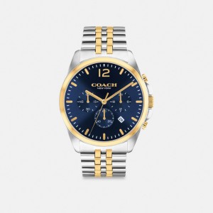 Silver Men Coach Greyson 43 Mm Watches | AU_CH92848