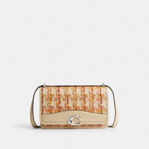 Silver Women Coach Bandit In Tweed Shoulder Bags | AU_CH57525