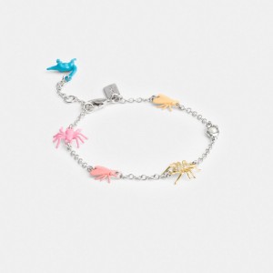 Silver Women Coach Bug Charm Bracelets | AU_CH29609