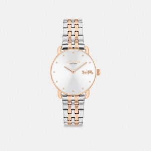 Silver Women Coach Elliot 28 Mm Watches | AU_CH30641