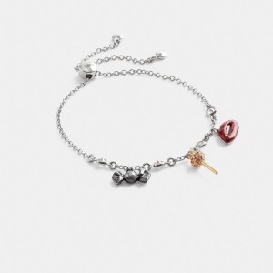 Silver Women Coach Mini Candy Slider Bracelets | AU_CH63521