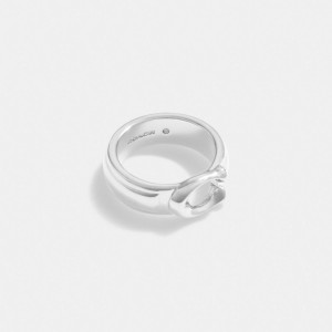 Silver Women Coach Tabby Ring | AU_CH64186