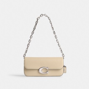 Silver / White Women Coach Idol 23 Shoulder Bags | AU_CH78295