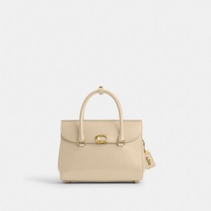White Women Coach Broome Brass Handbag | AU_CH43507