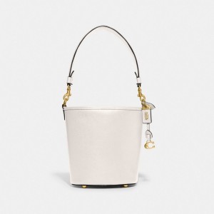 White Women Coach Dakota Bucket 16 Glovetanned Leather Shoulder Bags | AU_CH72208