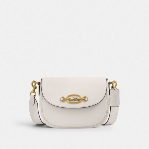 White Women Coach Harley Brass Crossbody Bags | AU_CH23578