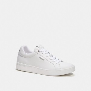 White Women Coach Lowline Low Top Optic Sneakers | AU_CH47810