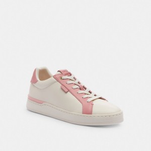 White / Pink Women Coach Lowline Low Top Bubblegum Sneakers | AU_CH64116
