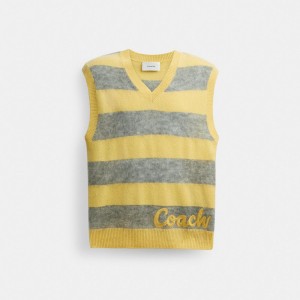 Yellow Men Coach North Sweaters | AU_CH98521